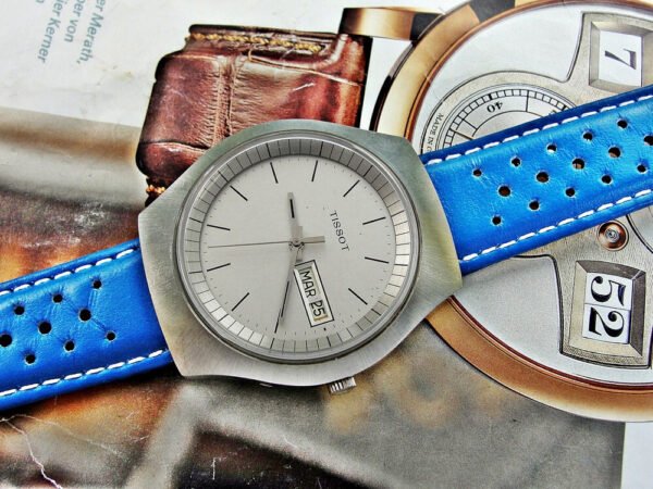 Beautiful large steel Tissot watch from the 1970s. - Image 13