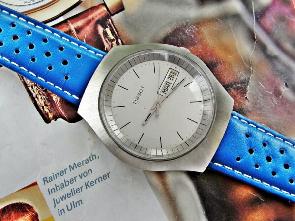 Beautiful large steel Tissot watch from the 1970s. - Image 3