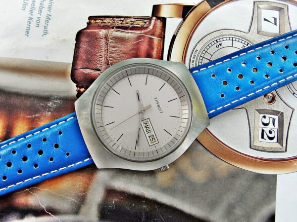 Beautiful large steel Tissot watch from the 1970s.