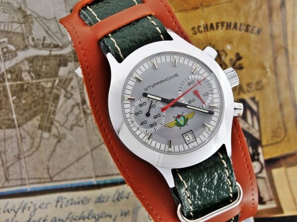 Beautiful rare Poljot Sturmanskie pilot chronograph watch from the 1980s - Image 3