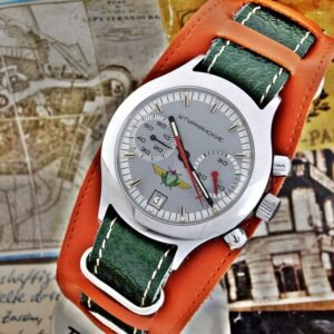 Beautiful rare Poljot Sturmanskie pilot chronograph watch from the 1980s