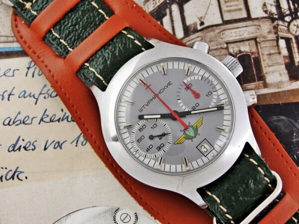 Beautiful rare Poljot Sturmanskie pilot chronograph watch from the 1980s - Image 5