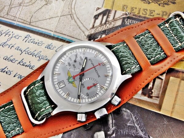 Beautiful rare Poljot Sturmanskie pilot chronograph watch from the 1980s - Image 8