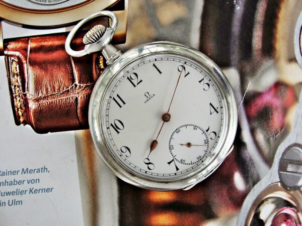 Beautiful silver Omega pocket watch from the 1920s - Image 13