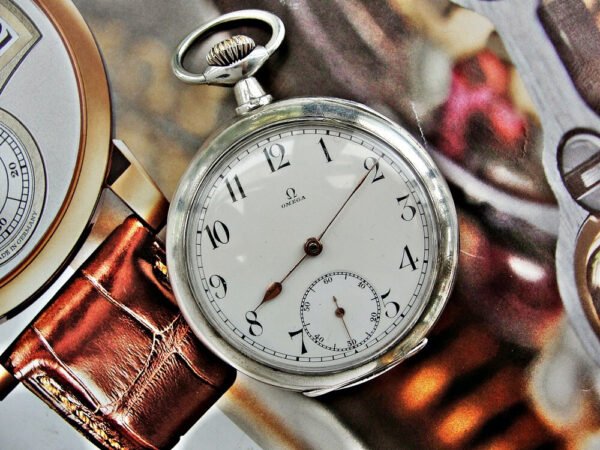 Beautiful silver Omega pocket watch from the 1920s - Image 3