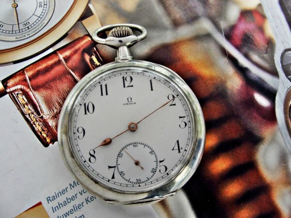 Beautiful silver Omega pocket watch from the 1920s - Image 4