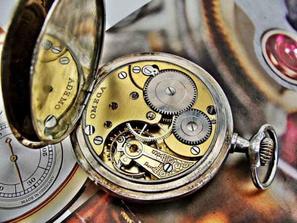 Beautiful silver Omega pocket watch from the 1920s - Image 10