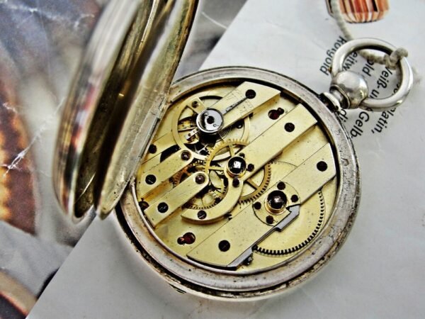 Nice double lid key silver pocket watch from the 1800s - Image 14