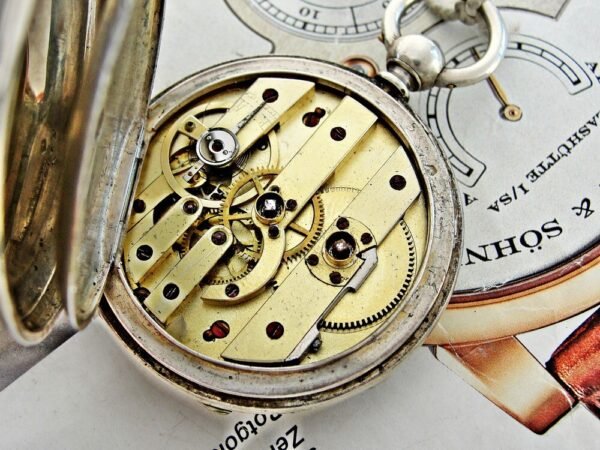 Nice double lid key silver pocket watch from the 1800s - Image 15