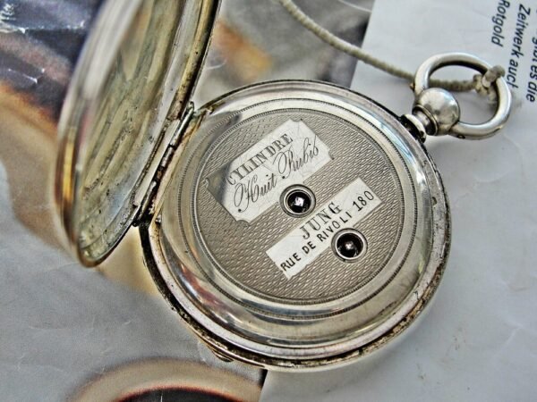Nice double lid key silver pocket watch from the 1800s - Image 22