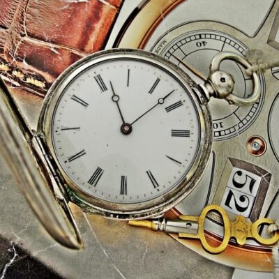 Nice double lid key silver pocket watch from the 1800s