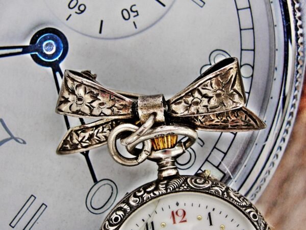 Nice silver nun's pocket watch with badge from the 1800s. - Image 17