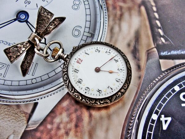 Nice silver nun's pocket watch with badge from the 1800s.