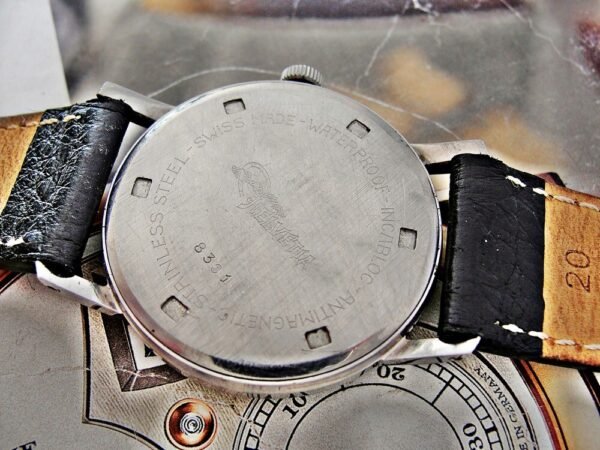 Nice steel Helvetia watch from the 1950s. - Image 11