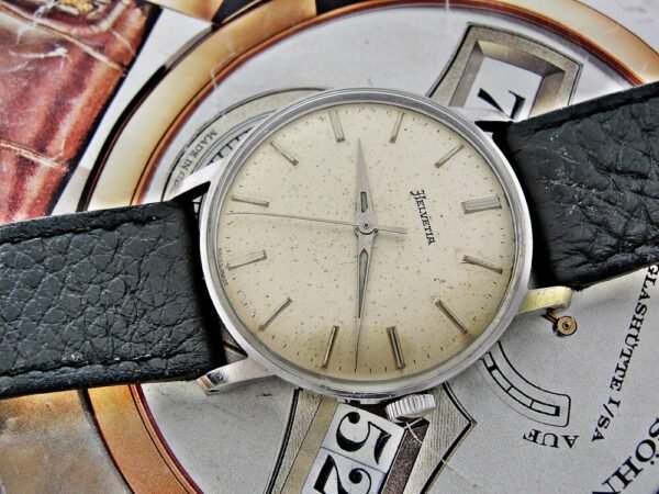 Nice steel Helvetia watch from the 1950s. - Image 6