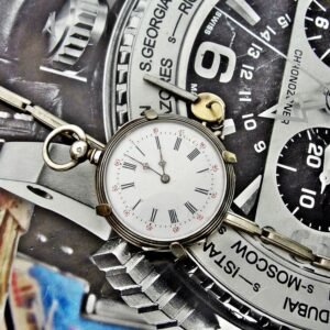 A rare nun's watch with a silver key from the 1800s that can be worn on the arm.