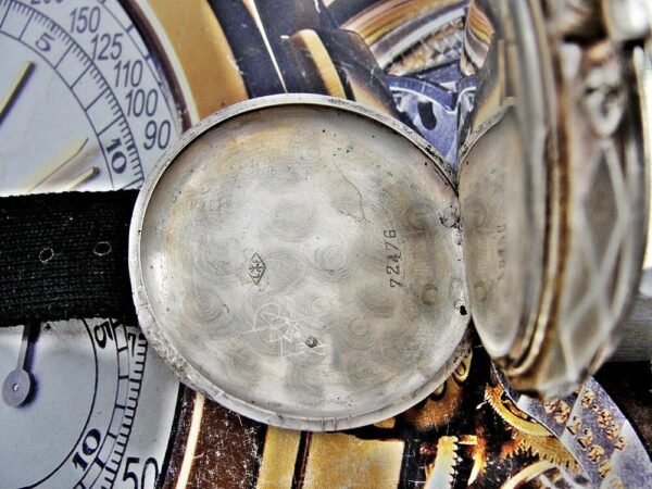 Beautiful porcelain dial, silver case, swinging pocket watch. - Image 16
