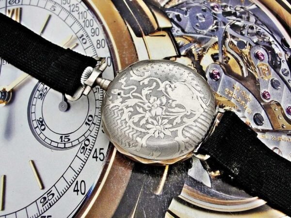 Beautiful porcelain dial, silver case, swinging pocket watch. - Image 18