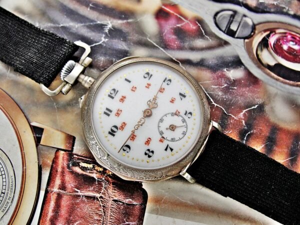 Beautiful porcelain dial, silver case, swinging pocket watch. - Image 21