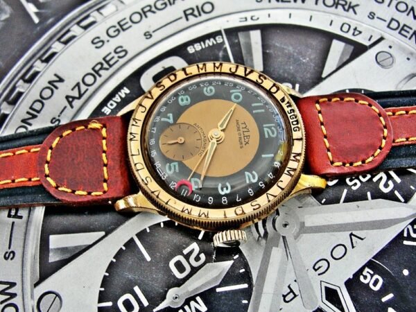 Beautiful very rare Tylex pointer date watch  from the 1950s. - Image 17