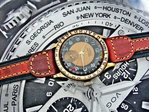 Beautiful very rare Tylex pointer date watch  from the 1950s. - Image 4