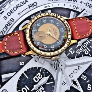 Beautiful very rare Tylex pointer date watch  from the 1950s.