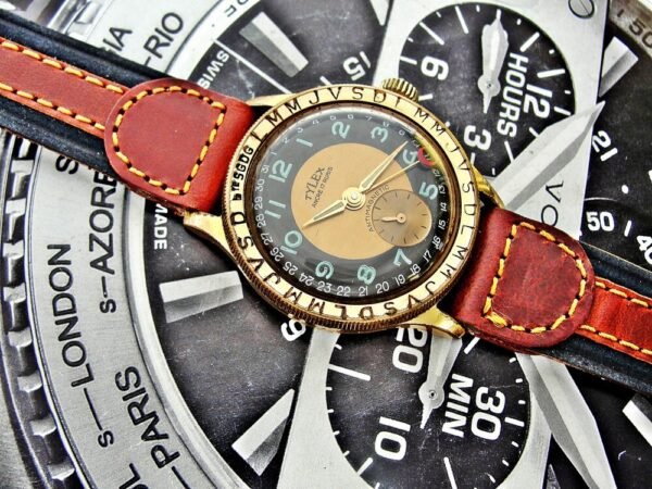Beautiful very rare Tylex pointer date watch  from the 1950s. - Image 5