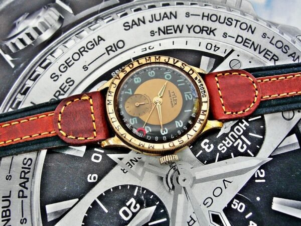 Beautiful very rare Tylex pointer date watch  from the 1950s. - Image 7