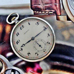 Doxa silver pocket watch in a very nice case with a nice dial from the 1920s