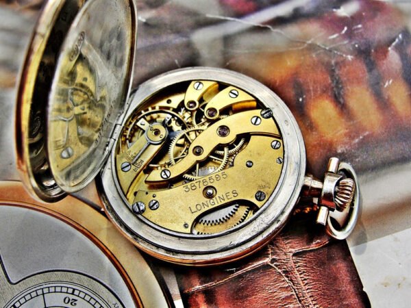 Longines double-lid silver pocket watch from the early 1900s. - Image 12