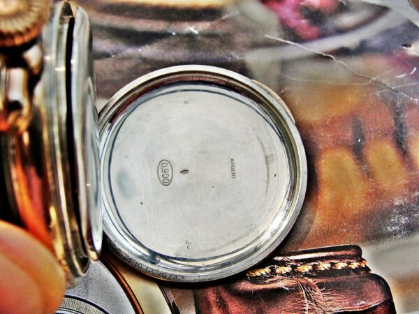 Longines double-lid silver pocket watch from the early 1900s. - Image 13