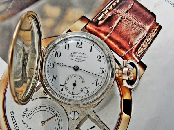 Longines double-lid silver pocket watch from the early 1900s. - Image 16