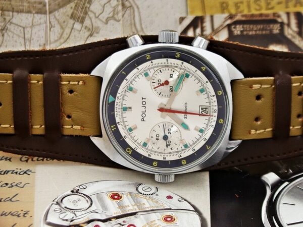 Nice Poljot Sturmanskie Pilot Chronograph watch from the 1980s. - Image 12