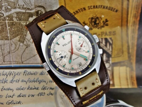 Nice Poljot Sturmanskie Pilot Chronograph watch from the 1980s. - Image 14