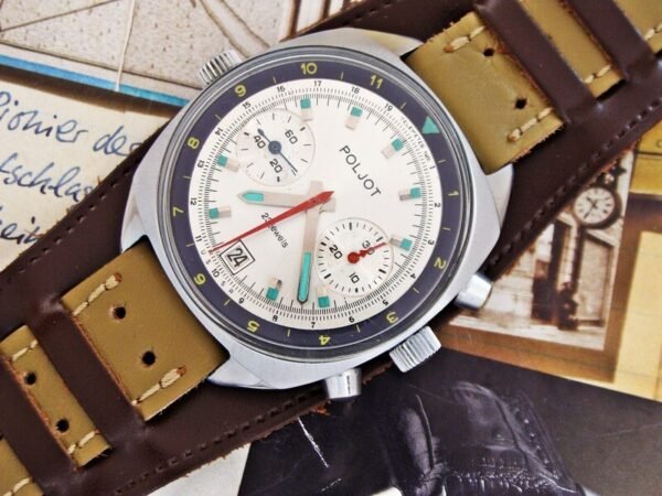 Nice Poljot Sturmanskie Pilot Chronograph watch from the 1980s. - Image 6