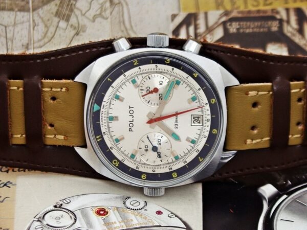 Nice Poljot Sturmanskie Pilot Chronograph watch from the 1980s. - Image 7