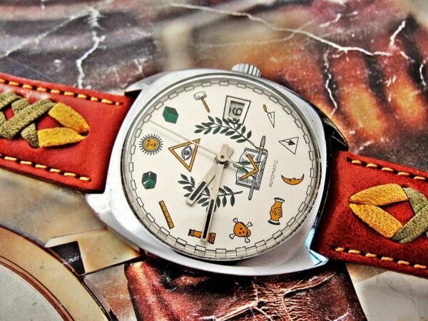 Nice automatic Masonic watch from the 1970s. - Image 16