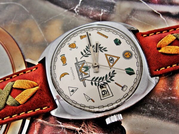 Nice automatic Masonic watch from the 1970s. - Image 17