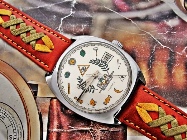 Nice automatic Masonic watch from the 1970s. - Image 19