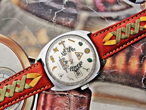 Nice automatic Masonic watch from the 1970s. - Image 4