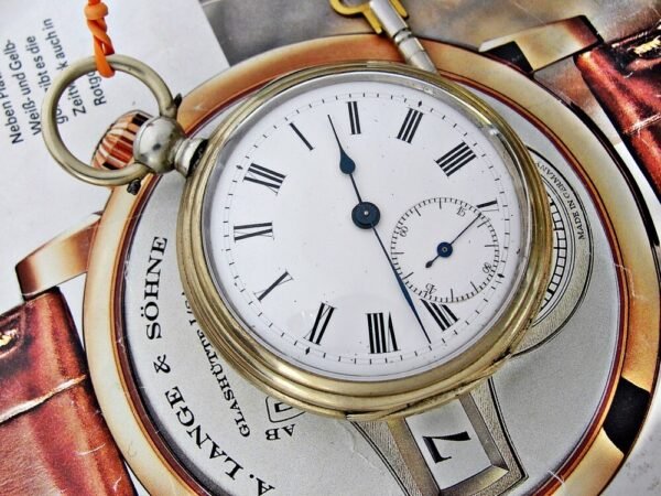 Rare G.T porcelain dial key pocket watch from the 1800s - Image 4