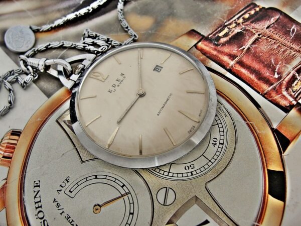 Rare Swiss Eden suit pocket watch from the 1970s. - Image 3