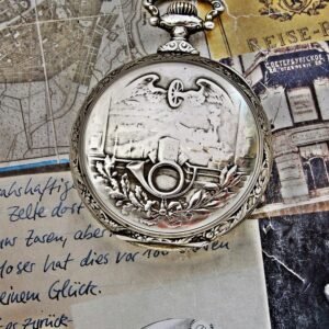 Rarity! Nice large Doxa pocket watch with a very rare back from the early 1900s.