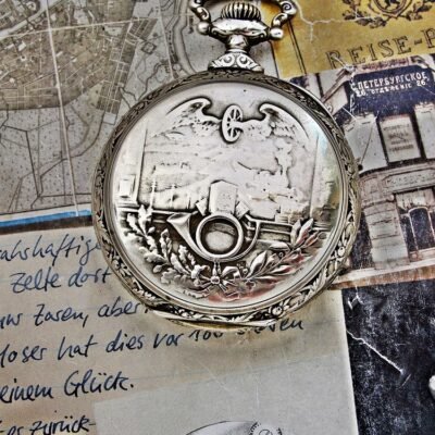 Rarity! Nice large Doxa pocket watch with a very rare back from the early 1900s.