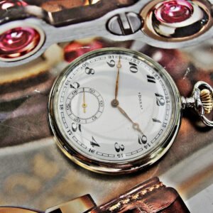 Nice Doxa pocket watch with porcelain dial from the 1920s.