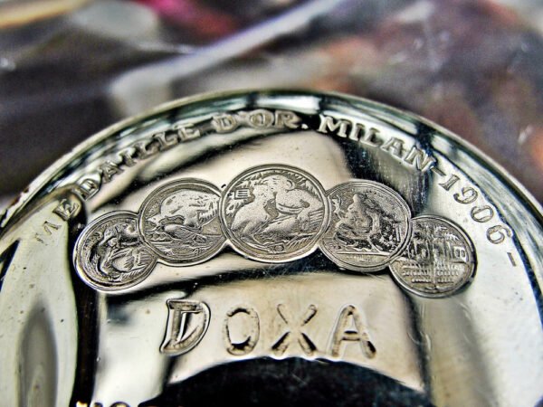 Nice Doxa pocket watch with porcelain dial from the 1920s. - Image 8
