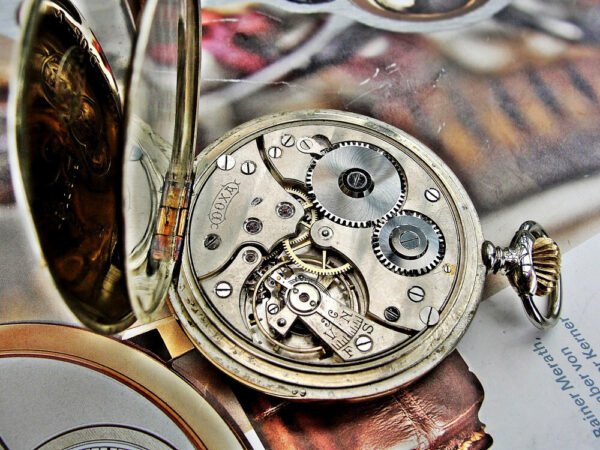 Nice Doxa pocket watch with porcelain dial from the 1920s. - Image 9