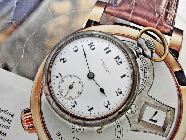 Nice iron case with porcelain dial Tissot pocket watch from the 1920s. - Image 3