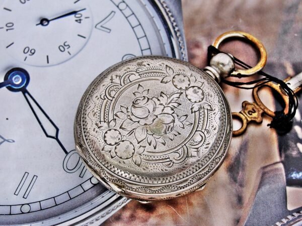 Nice keyed silver pocket watch from the 1800s - Image 8