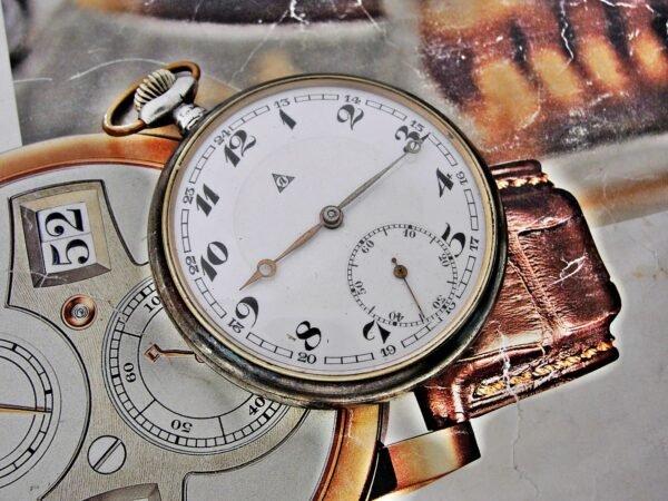 Rare Swiss Alpina iron case pocket watch from the 1920s. - Image 6